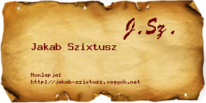 Jakab Szixtusz névjegykártya